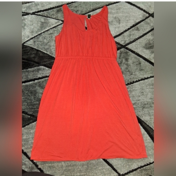 EUC J Crew Size Large Beautiful Bright Coral Keyhole Sleeveless Mini Dress! - Picture 11 of 11